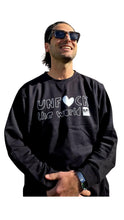Load image into Gallery viewer, Unf*ck the World Mens crew neck in black
