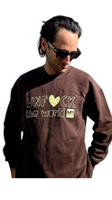 Load image into Gallery viewer, Unf*ck the World Mens Tino crew neck in Brown

