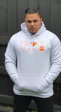 Load image into Gallery viewer, Unf*ck the World Hoody White w Orange LIMITED EDITION
