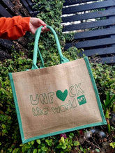 Load image into Gallery viewer, Unf*ck the World Jute Bags
