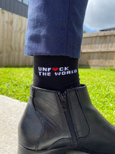 Load image into Gallery viewer, Unisex: Unf*ck The World Business Socks
